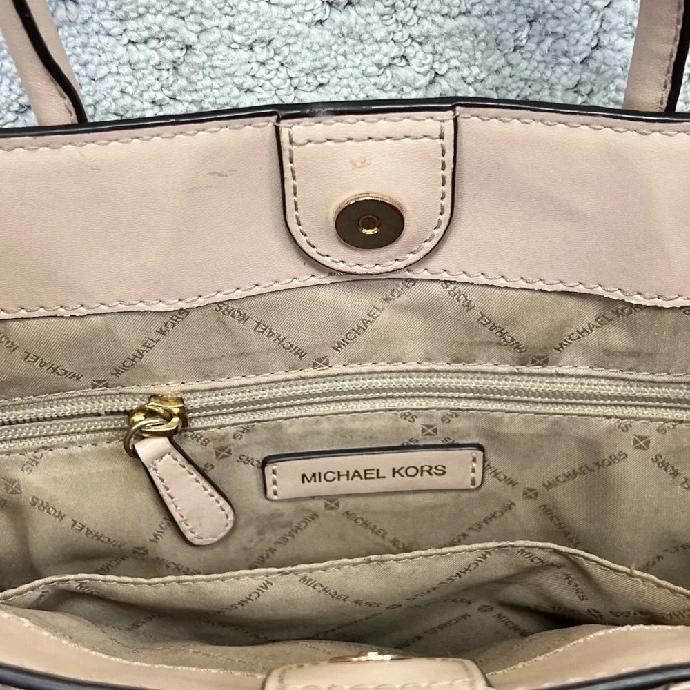 Michael Kors Mercer Shopper Tote Shoulder Crossbody Bag Embossed Leather Purse